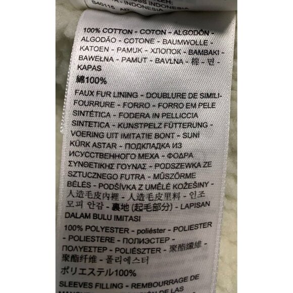 Levi Strauss Unisex Denim Trucker Jacket Size Medium M Blue Snap Button Sherpa - Picture 9 of 10